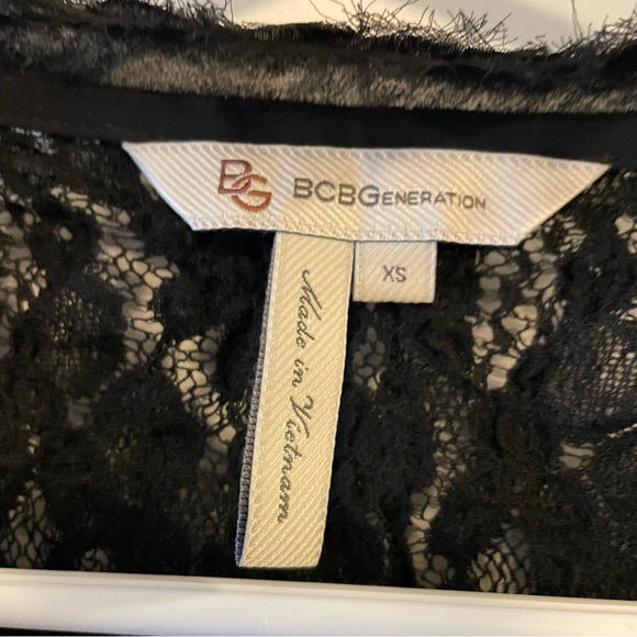 BCBGeneration Black Lace Shirt in XS - Picture 2 of 7